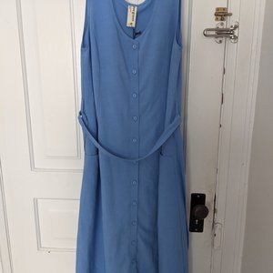 Eve Gravel Pivoine dress in Mykonos (light blue), small